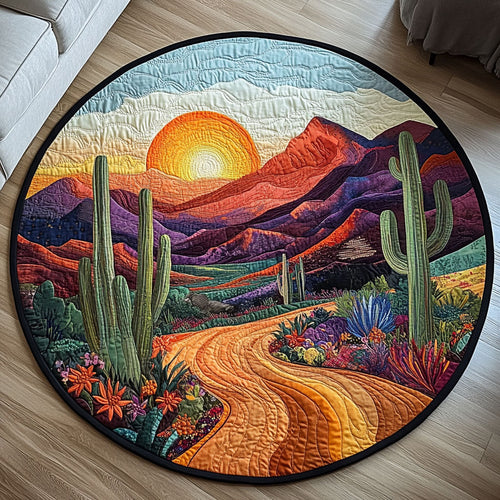 Western Dreamscape Quilted Round Mat NCU0PT4715