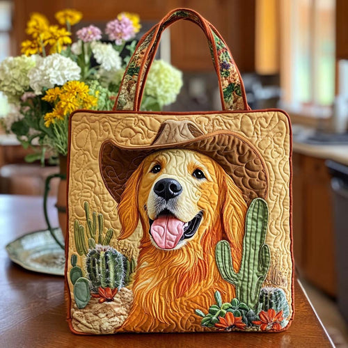 Western Pup Vibes Quilted Tote Bag NCU0NT8800