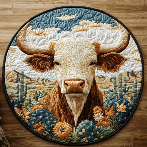 Western Spirit Quilted Round Mat NCU0VH5266
