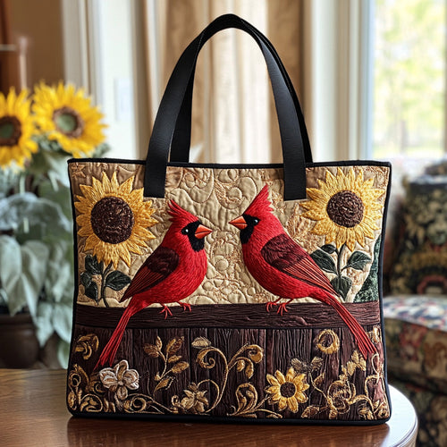 Whispering Cardinal Quilted Tote Bag NCU0DV6879