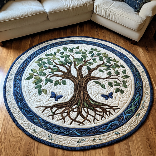 Vitality Tree Quilted Round Mat NCU0DK5031