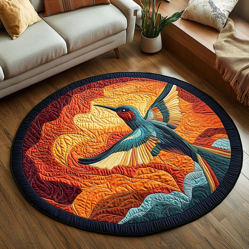 Whispering Wings Quilted Round Mat NCU0DK5079