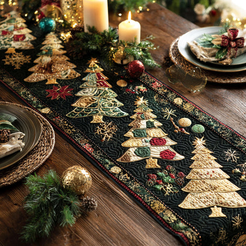 Whispers Of Evergreen Quilted Table Runner NCU0TV252