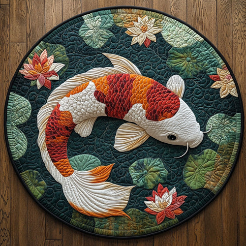Whispers of Water Quilted Round Mat NCU0DV6863