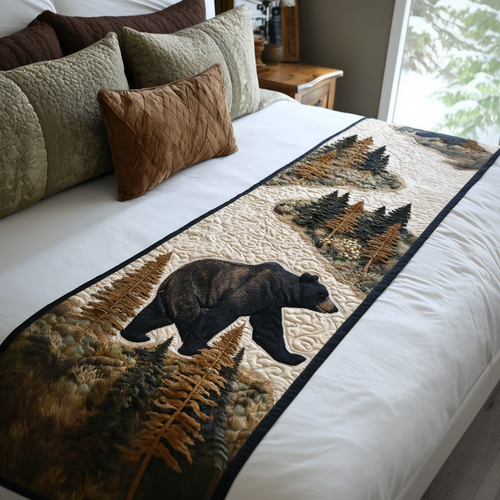 Whispers of the Woods Quilted Bed Runner NCU0PT8384