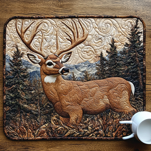 White-Tailed Deer Quilted Place Mat NCU0DV2900