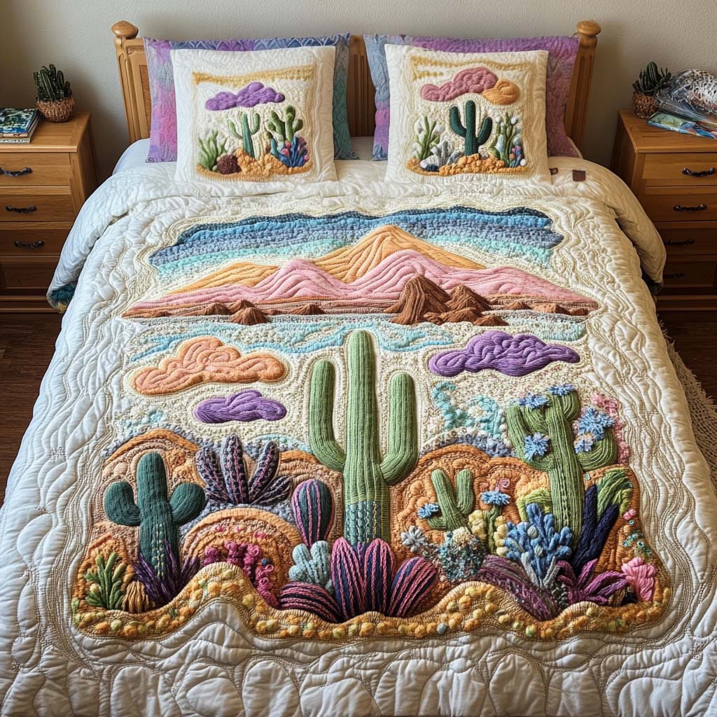 Warm Garden 3-Piece Quilted Bedding Set NCU0DDK464