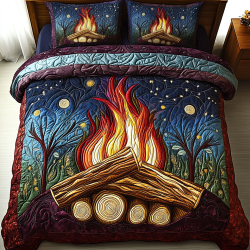 Wildfire Nights 3-Piece Quilted Bedding Set NCU0DK4571