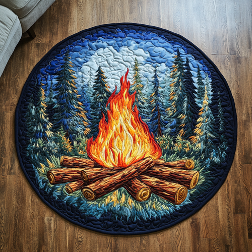 Wildfire Nights Quilted Round Mat NCU0DK5614