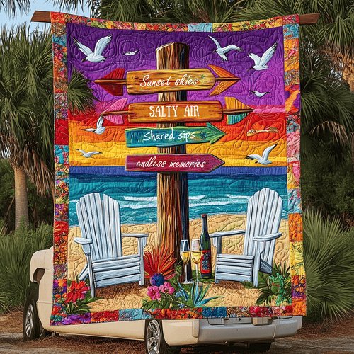 Wine by Waves Quilted Blanket NCU0TH2677