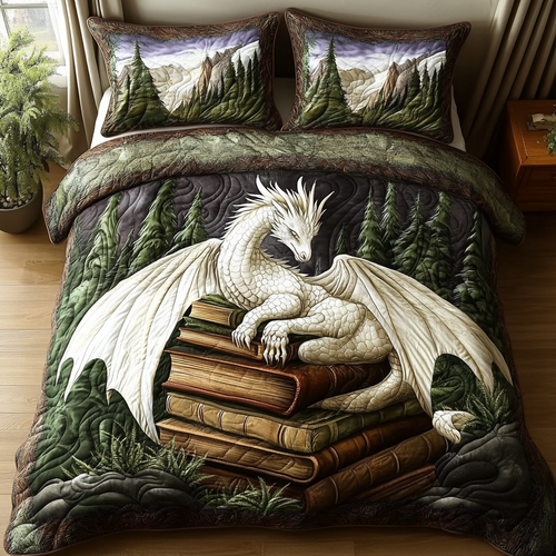 Winged Snow Quilted Bedding Set NCU0DV5435