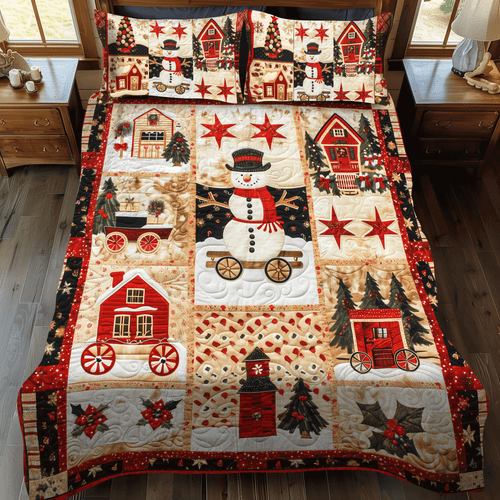 Winter Wonderland 3-Piece 3-Piece Quilted Bedding Set NCU0DV207