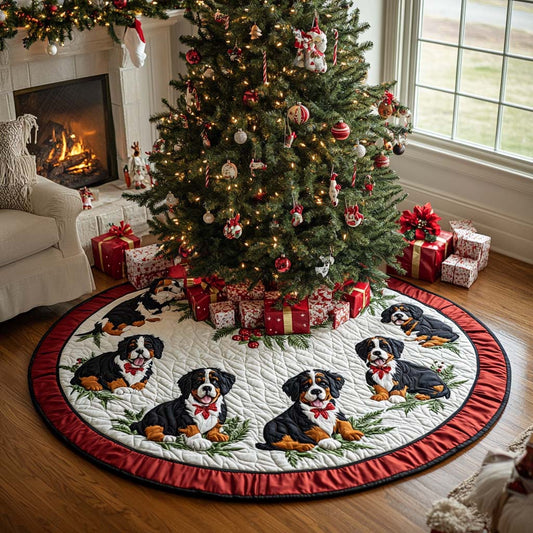 Winter Bernese Quilted Christmas Tree Skirt NCU0DV7982
