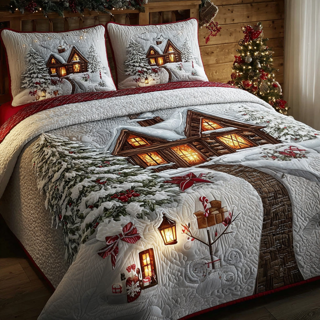 Winter Glow 3-Piece Quilted Bedding Set NCU0VL2957