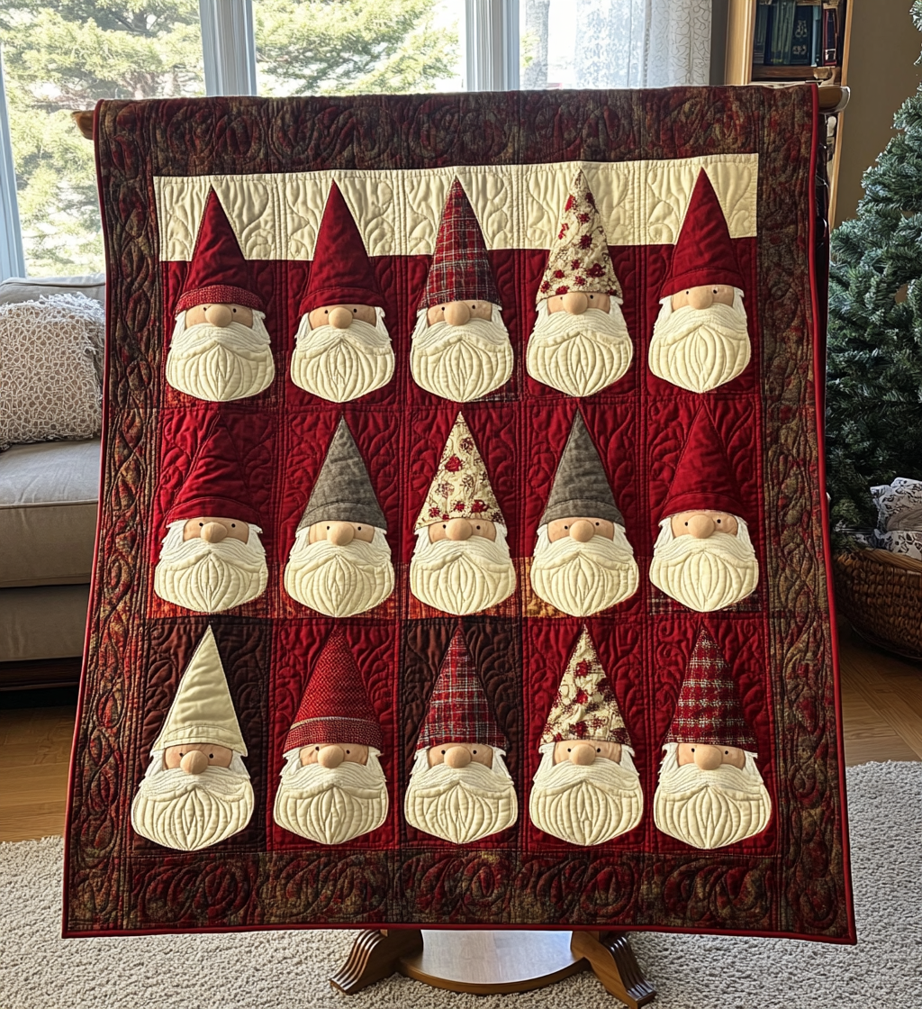 Espresso Gnome Time WN0807041CL Quilted Round Mat main image 1
