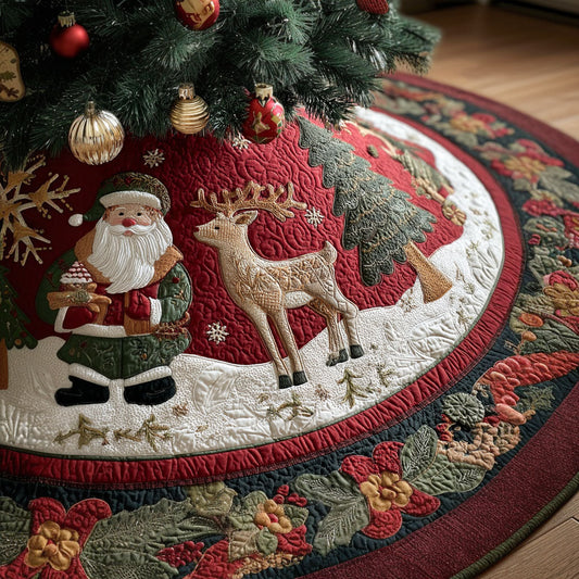 Winter Hearth Glow Christmas Quilted Tree Skirt NCU0PT10087