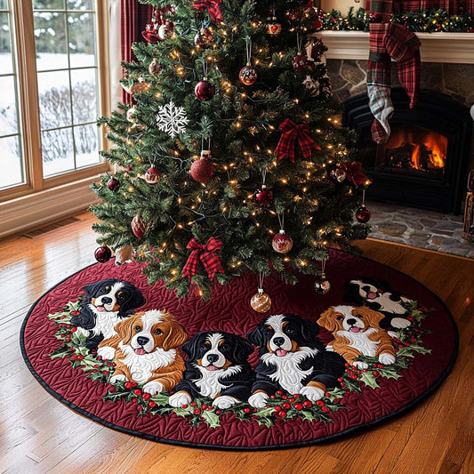 Winter Paws Quilted Christmas Tree Skirt NCU0DV7988
