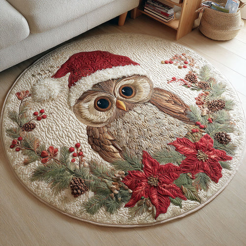 Winter Perch Quilted Round Mat NCU0TD396