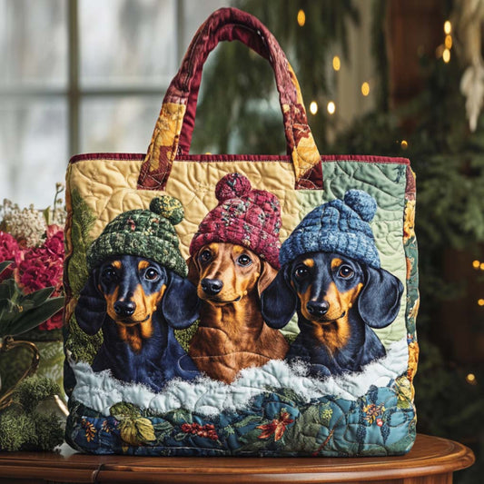 Winter Pup Quilted Tote Bag NCU0NT9758