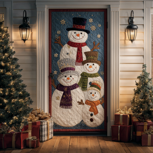 Winter Snowman Quilted Door Cover NCU0DK10936