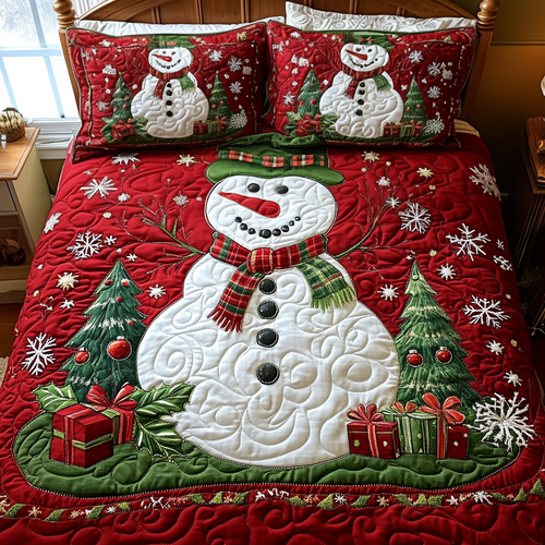 Winter Sparkle 3-Piece Quilted Bedding Set NCU0DV1763