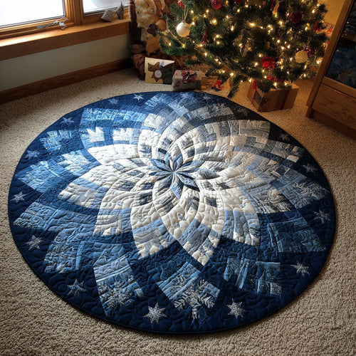 Winter Star Quilted Round Mat NCU0TD333