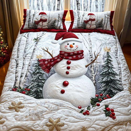 Winter Wonderland 3-Piece Quilted Bedding Set NCU0DV1735