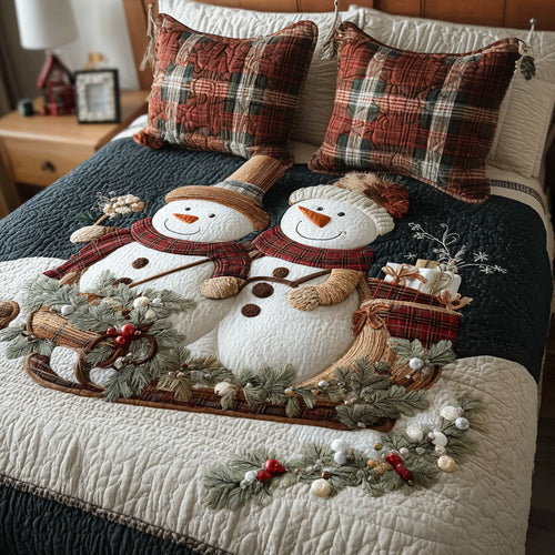 Wintertime Engine 3-Piece Quilted Bedding Set NCU0PT9765