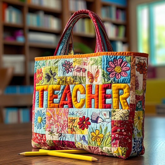 Wisdom Bloom Quilted Tote Bag NCU0DV7465