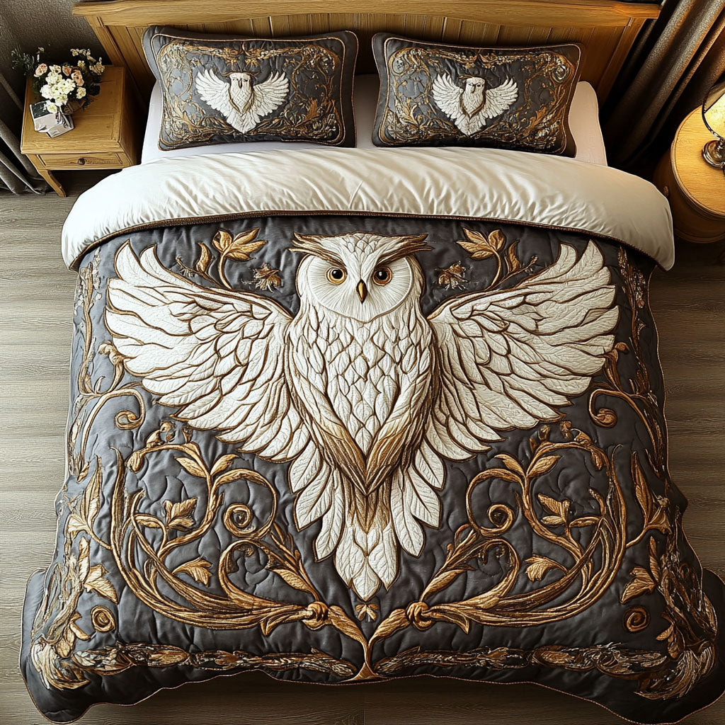 Wise Sentinel 3-Piece Quilted Bedding Set NCU0DK4774