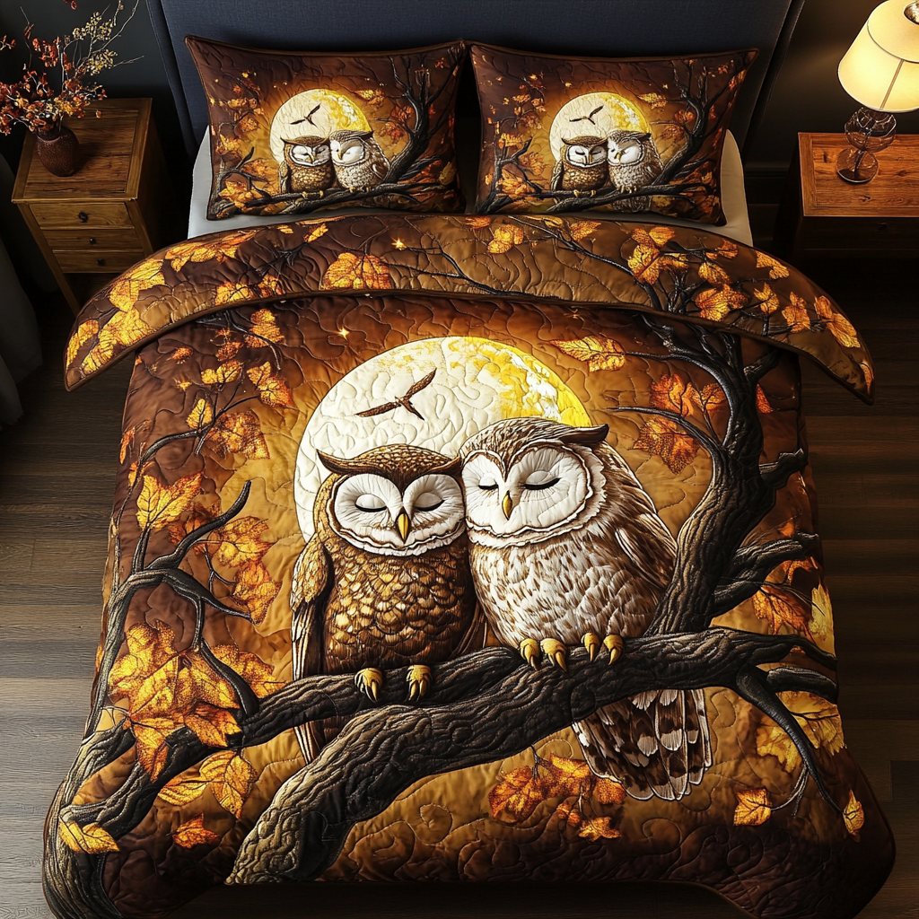 Wise in Love 3-Piece Quilted Bedding Set NCU0DK3150