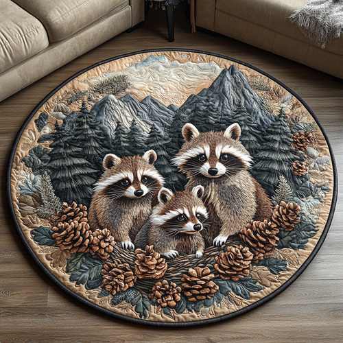 Woodland Bandit Quilted Round Mat NCU0DV4100