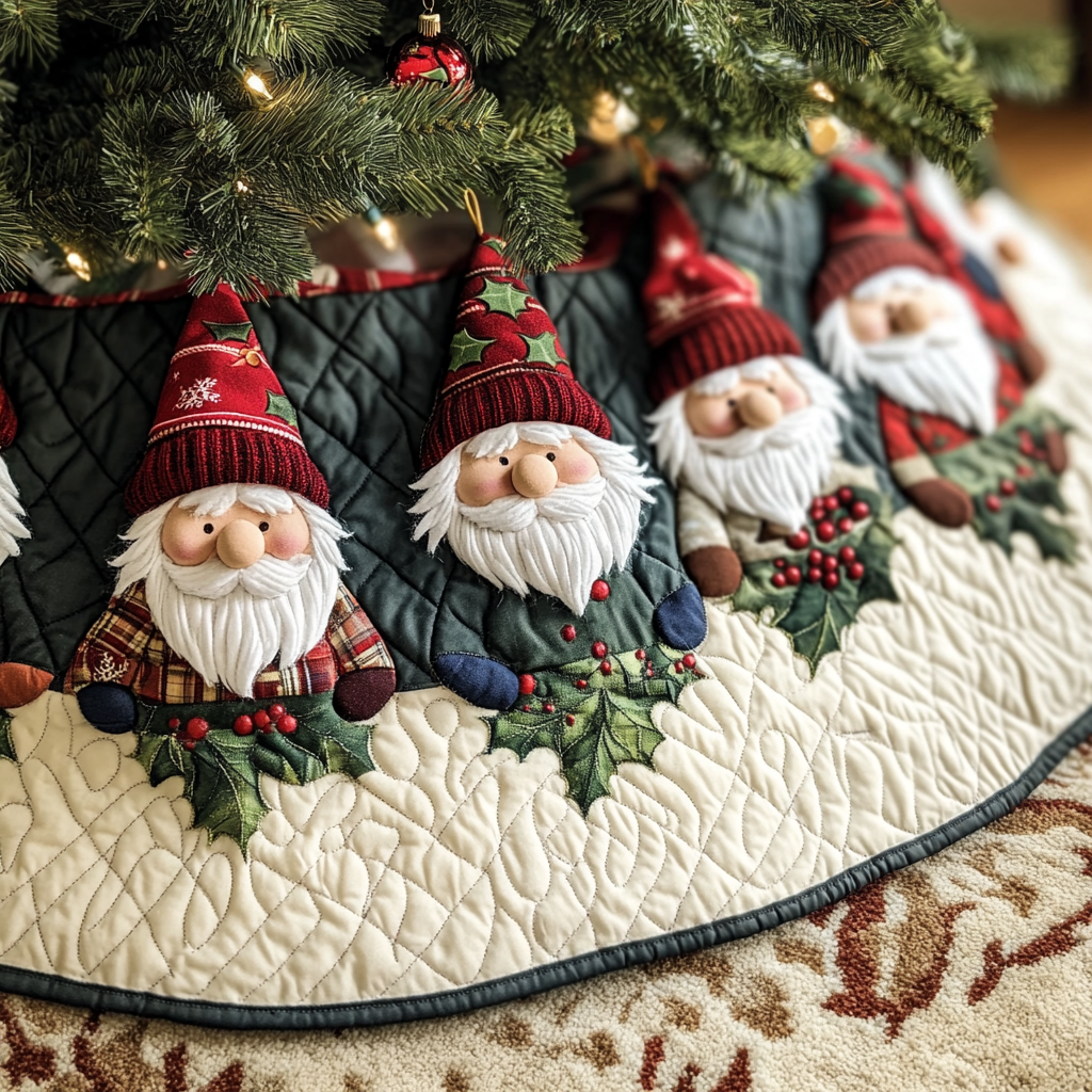 Christmas Mystique Skull Quilted Tree Skirt GFTOAB711 main image 0
