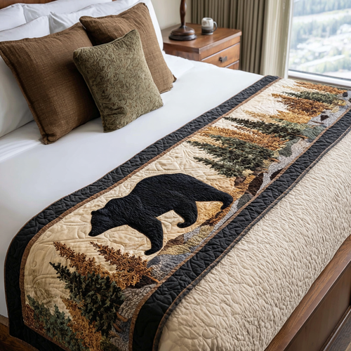 Woodland Wanderers Quilted Bed Runner NCU0PT8386