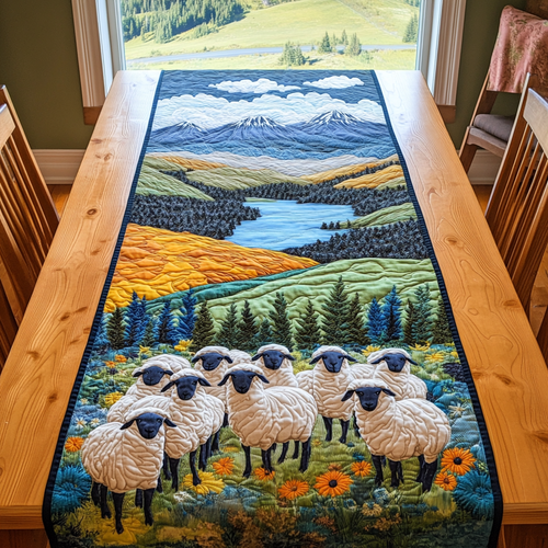 Woolly Meadows Quilted Table Runner NCU0DK4332