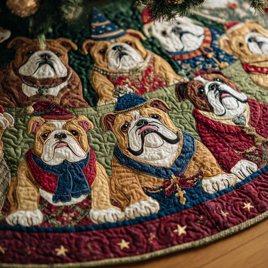 Wrinkle Wreaths Quilted Christmas Tree Skirt NCU0DV7971