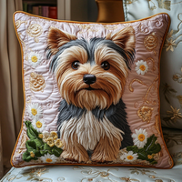 Yorkie Love Quilted Pillow Case NCU0DV5632
