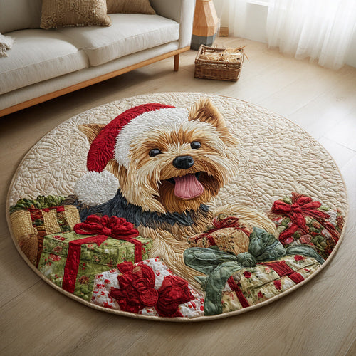 Yorkie Gem Quilted Round Mat NCU0HH736