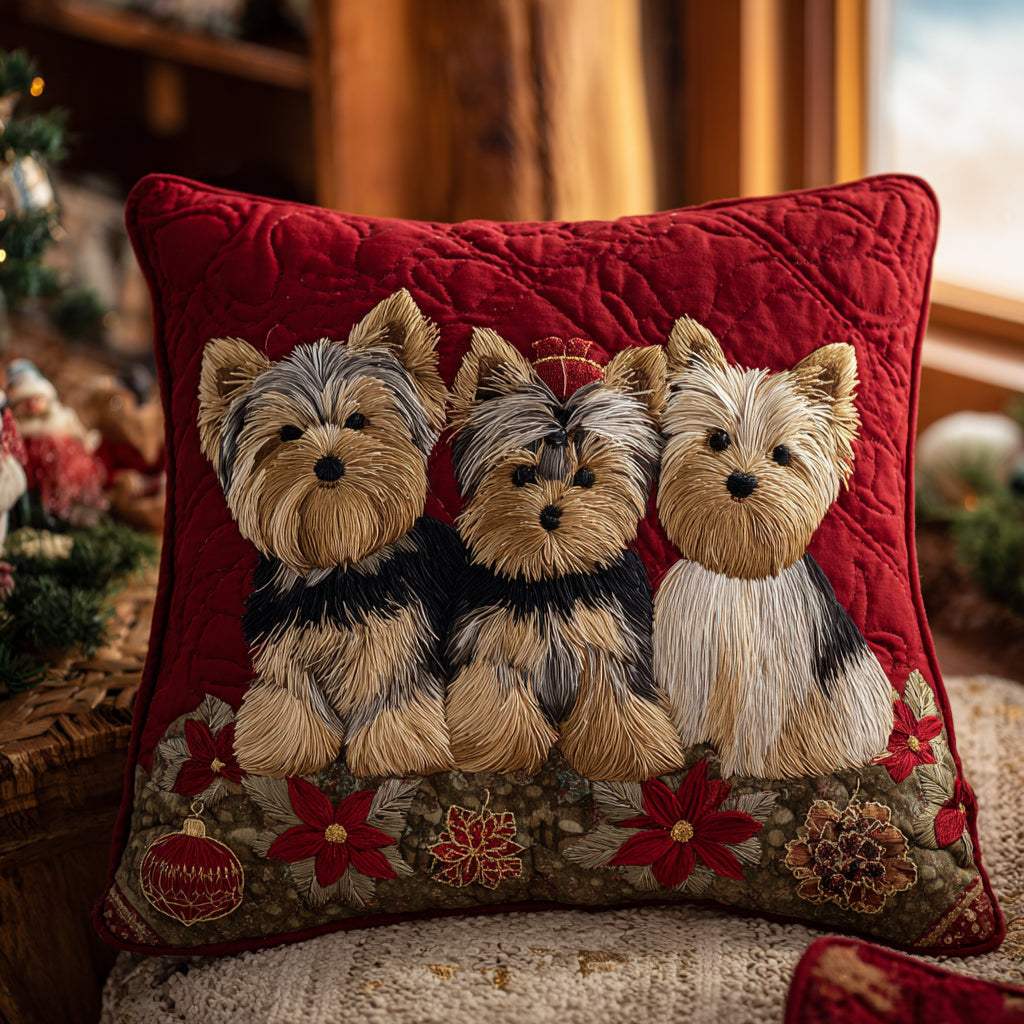 Yorkie Magic Quilted Pillow Case NCU0DV8005