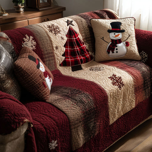 Yuletide Bloom Quilted Sofa Cover NCU0PT9781