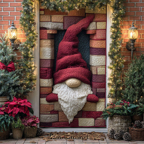 Yuletide Gnome Quilted Door Cover NCU0TV995