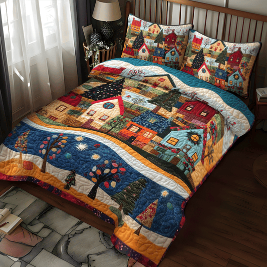 Yuletide Warmth 3-Piece Quilted Bedding Set NCU0PD753