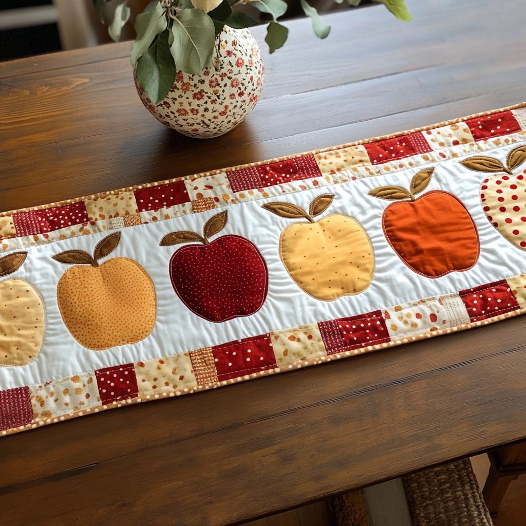 Vintage Cups Quilted Table Runner GFTOHD4790 main image 0