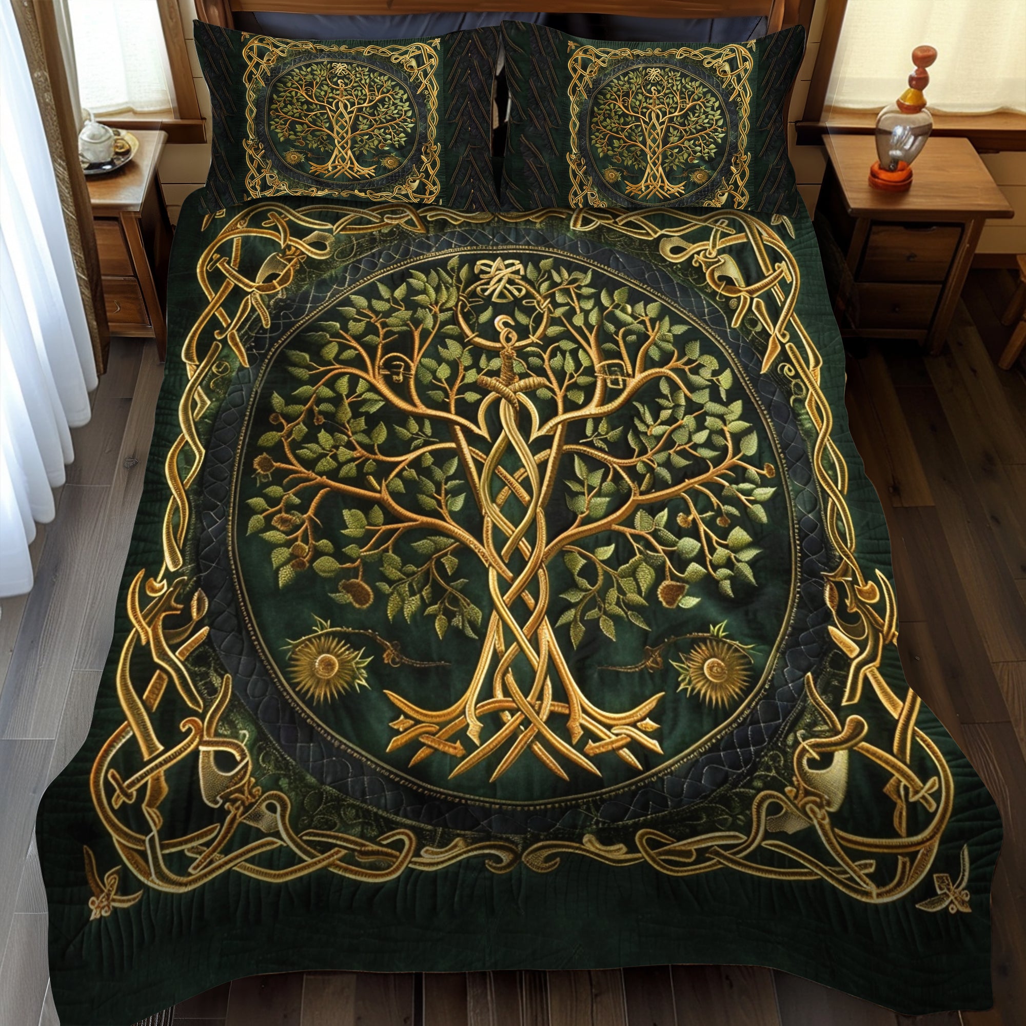Celestial Tree Of Life WN2103074CL Quilted Round Mat main image 0