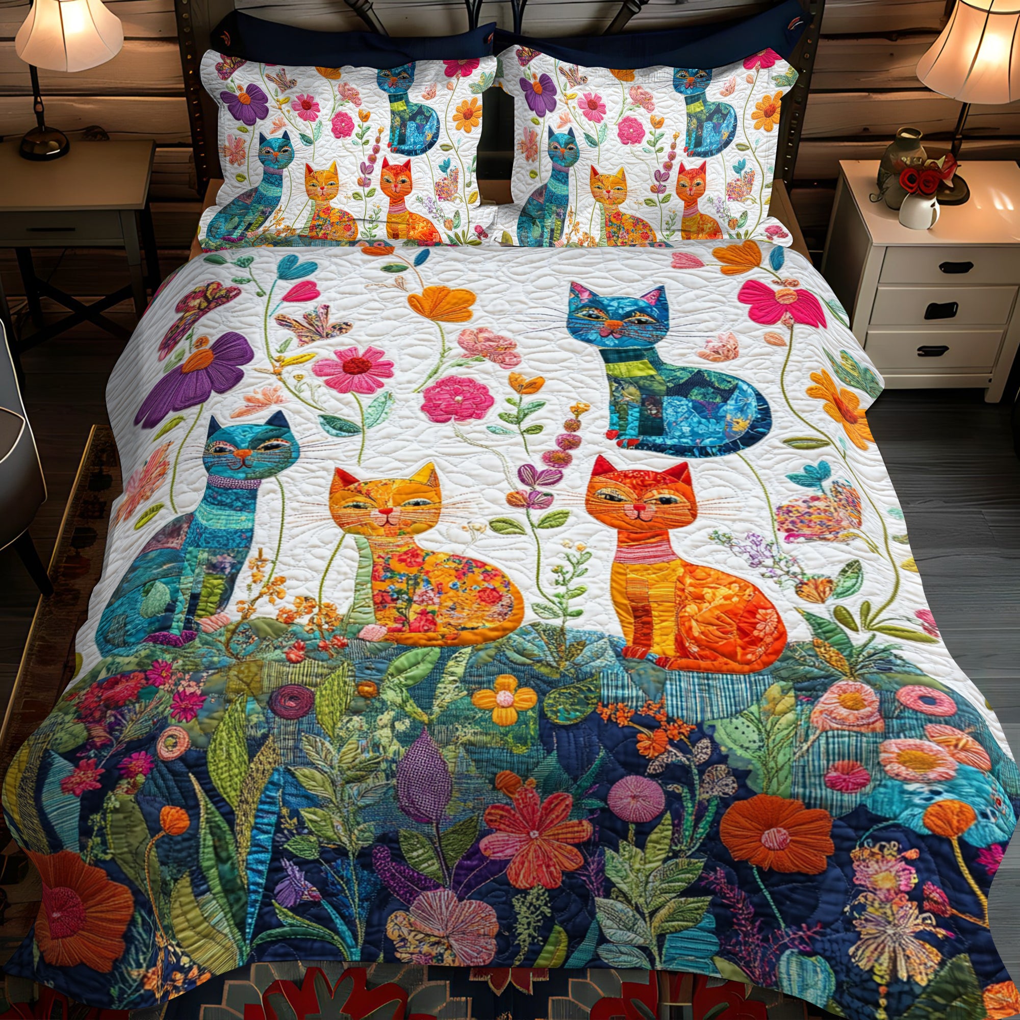 Feline Frights Quilted Blanket NCU0TH1519