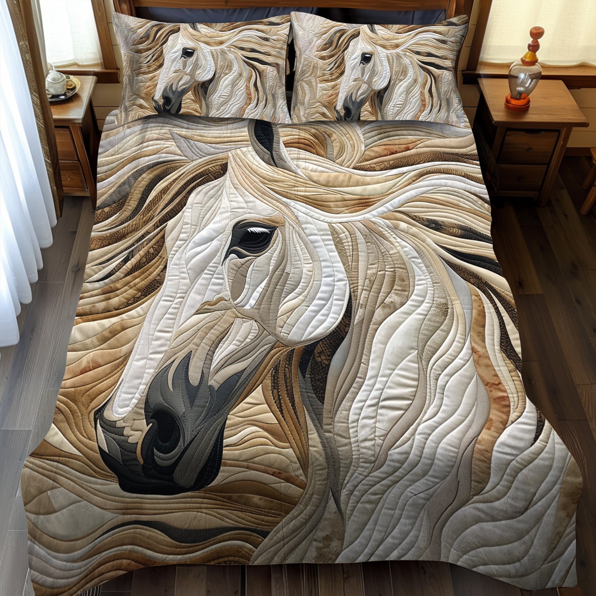 Majestic Horse Quilted Blanket NCU0PD525