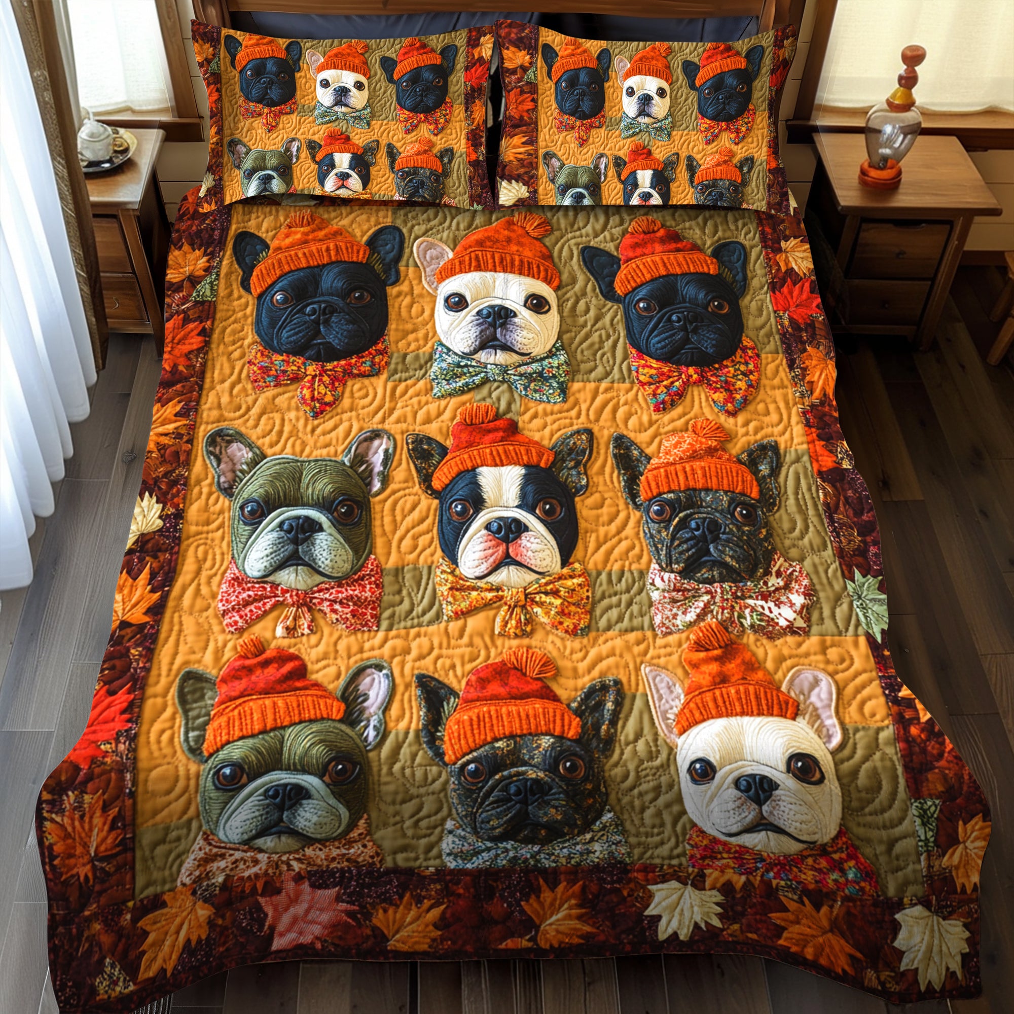Vibe French Bulldog Quilted Blanket NCU0DK276 main image 1