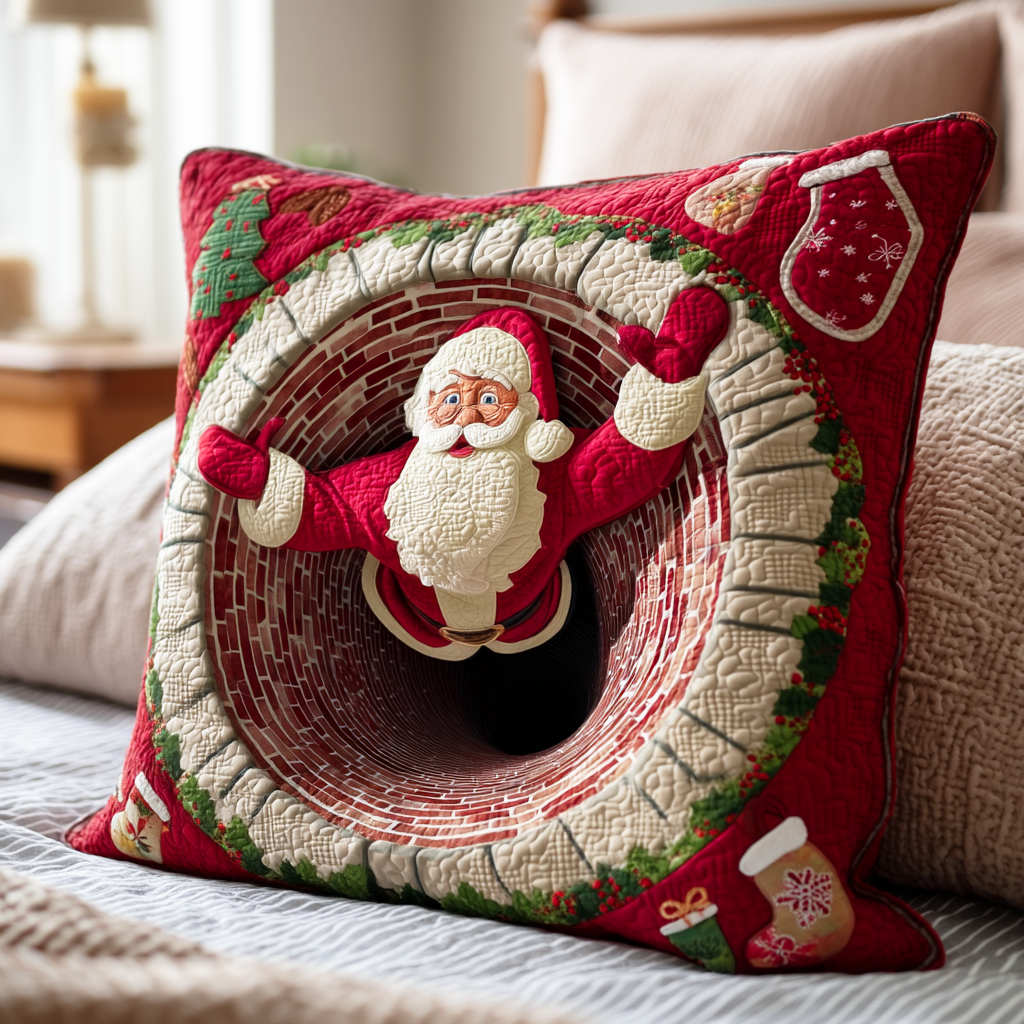 Santa Bells Quilted Pillow Case NCU0TD346