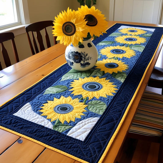 Sunflowers Garden Quilted Table Runner NCU0TL201