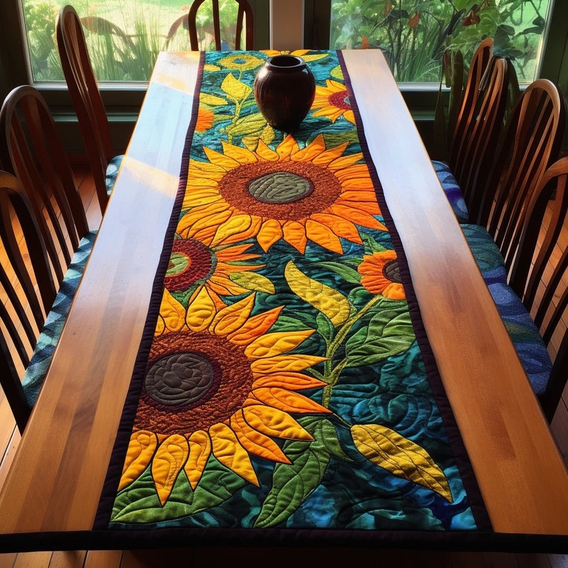 Sunflower Quilted Table Runner NCU0VT20